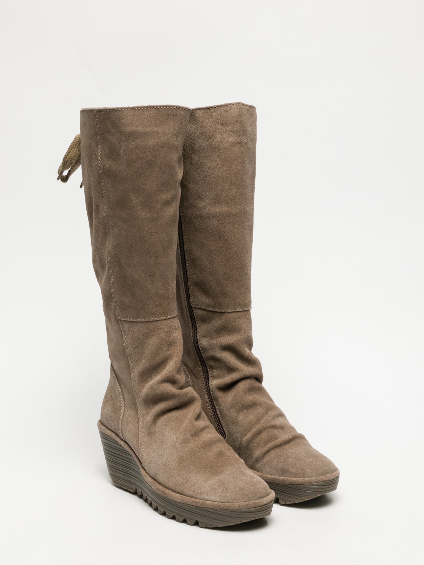 Fly London Taupe Knee-High Boots